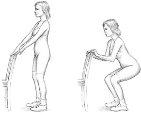Squat with a chair
