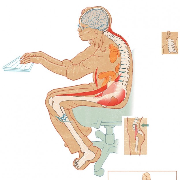 悪い姿勢で座る